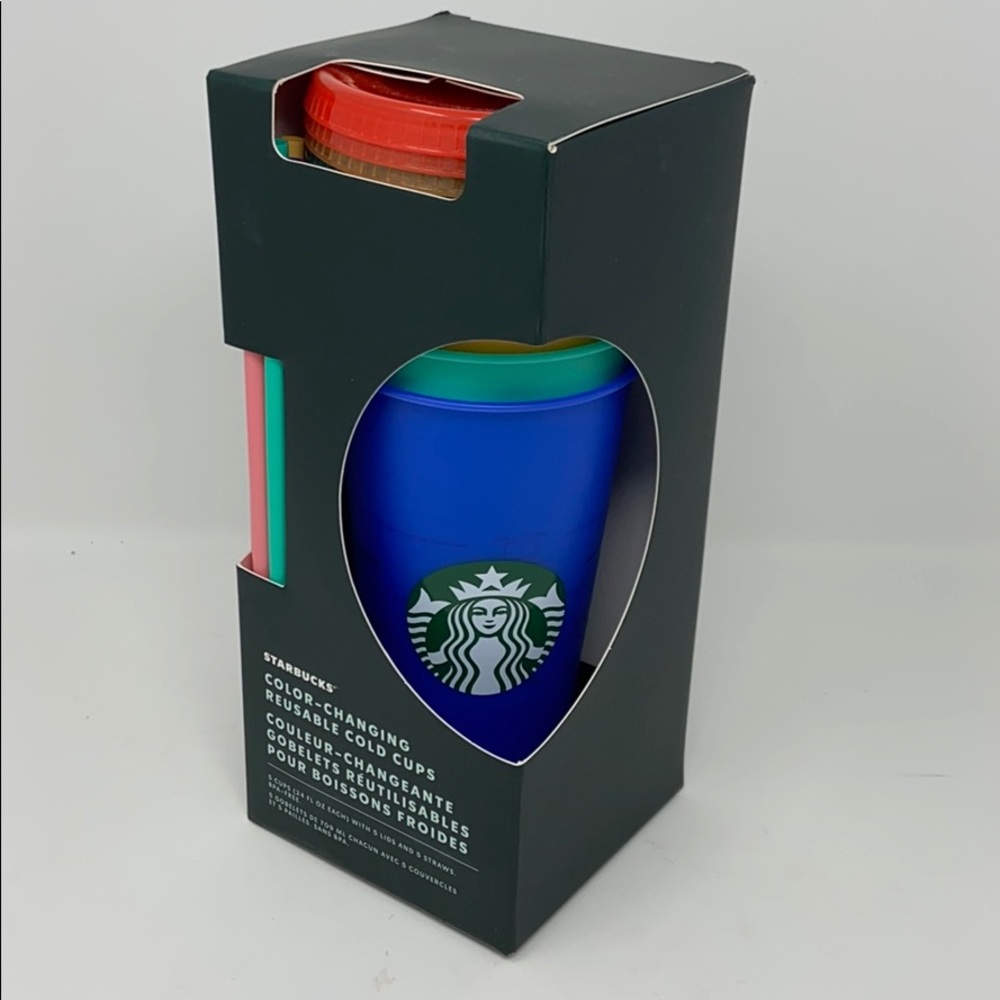 Starbucks 2020 Pride color changing cold cups NIB
